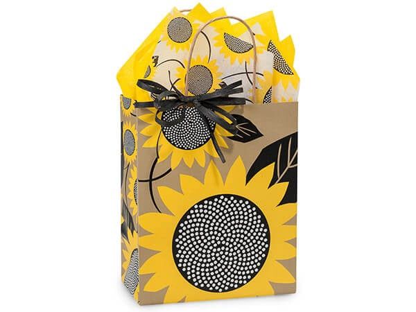 Sunflower Fields Paper Gift Bags, Cub 8x4.75x10.25&quot;