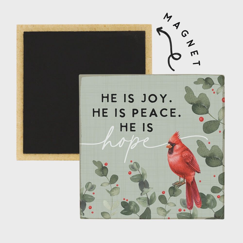 He Is Hope Cardinal - Square Magnet