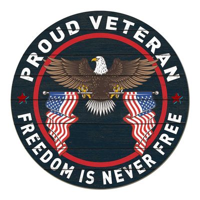 20&quot; VETERAN FULL COLOR CIRCLE SIGN