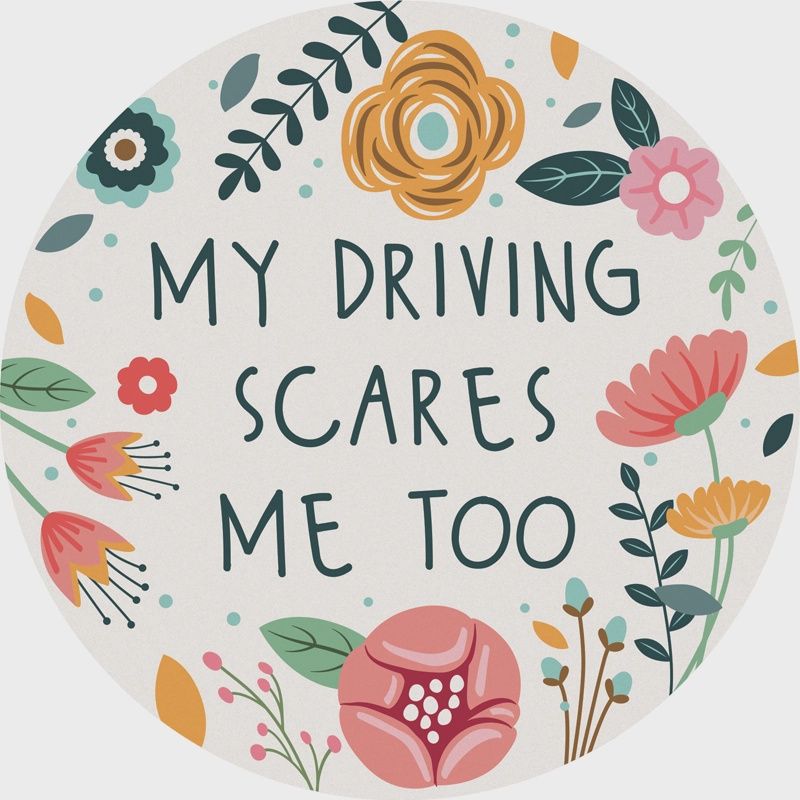 &quot;Scares Me&quot; Round Car Coaster