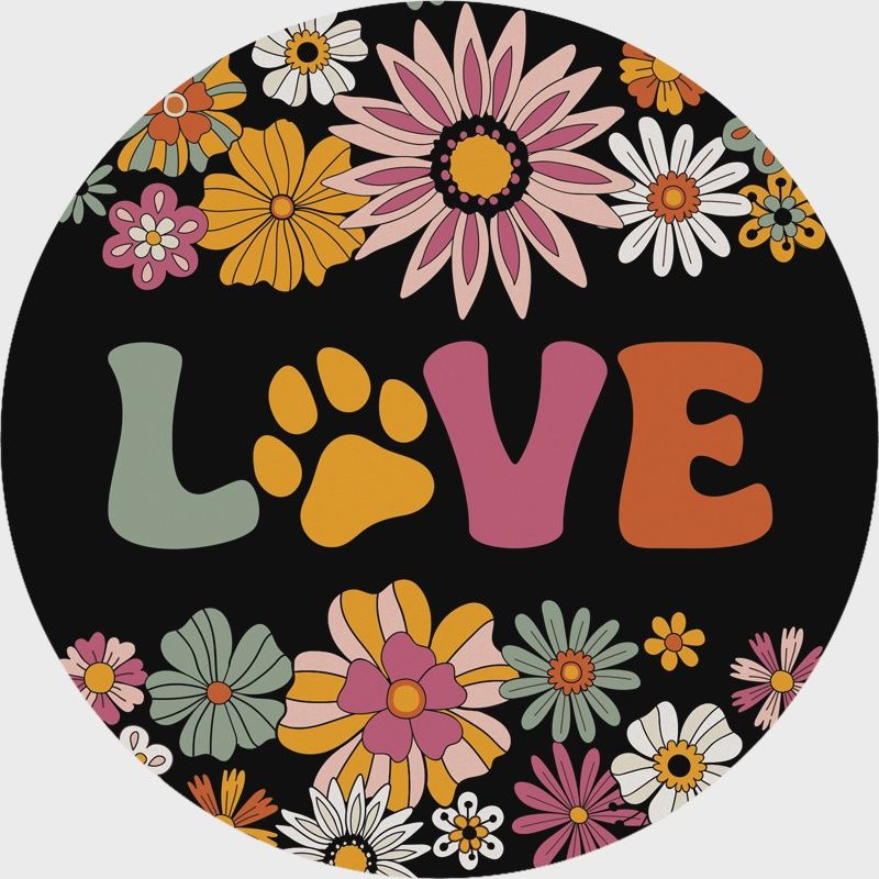 &quot;Love Is&quot; Round Car Coaster