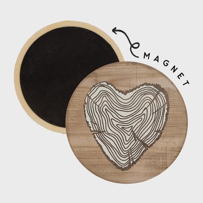 Heart Tree Ring - Round Magnet