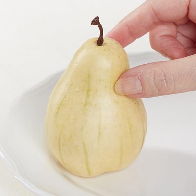 Artificial Creamy Off-White Pear Fruit