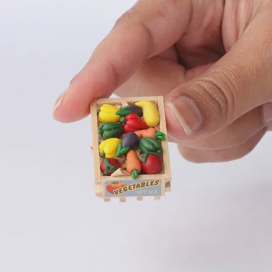 Miniature Wood Vegetable Crate
