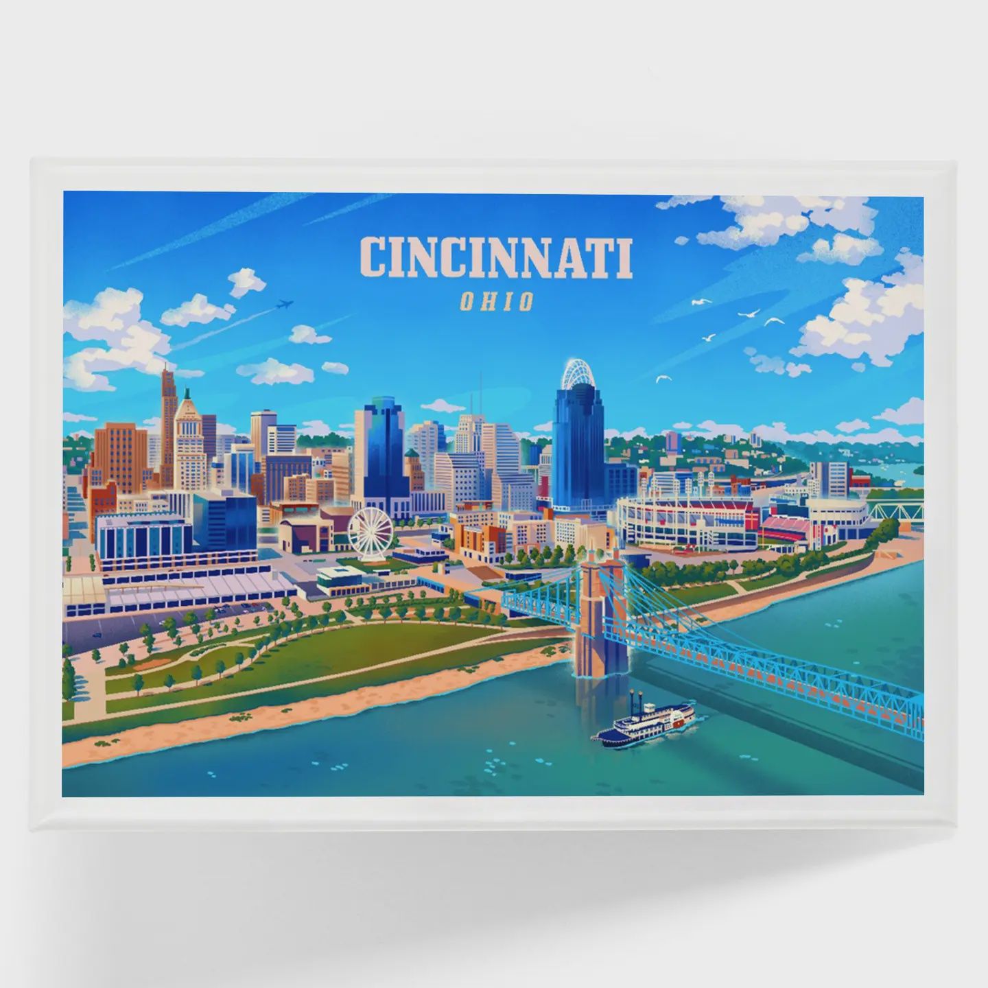 Magnet Cincinnati, Ohio, Lithograph City Series
