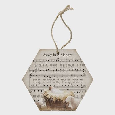 Away in A Manger - Honeycomb Ornament