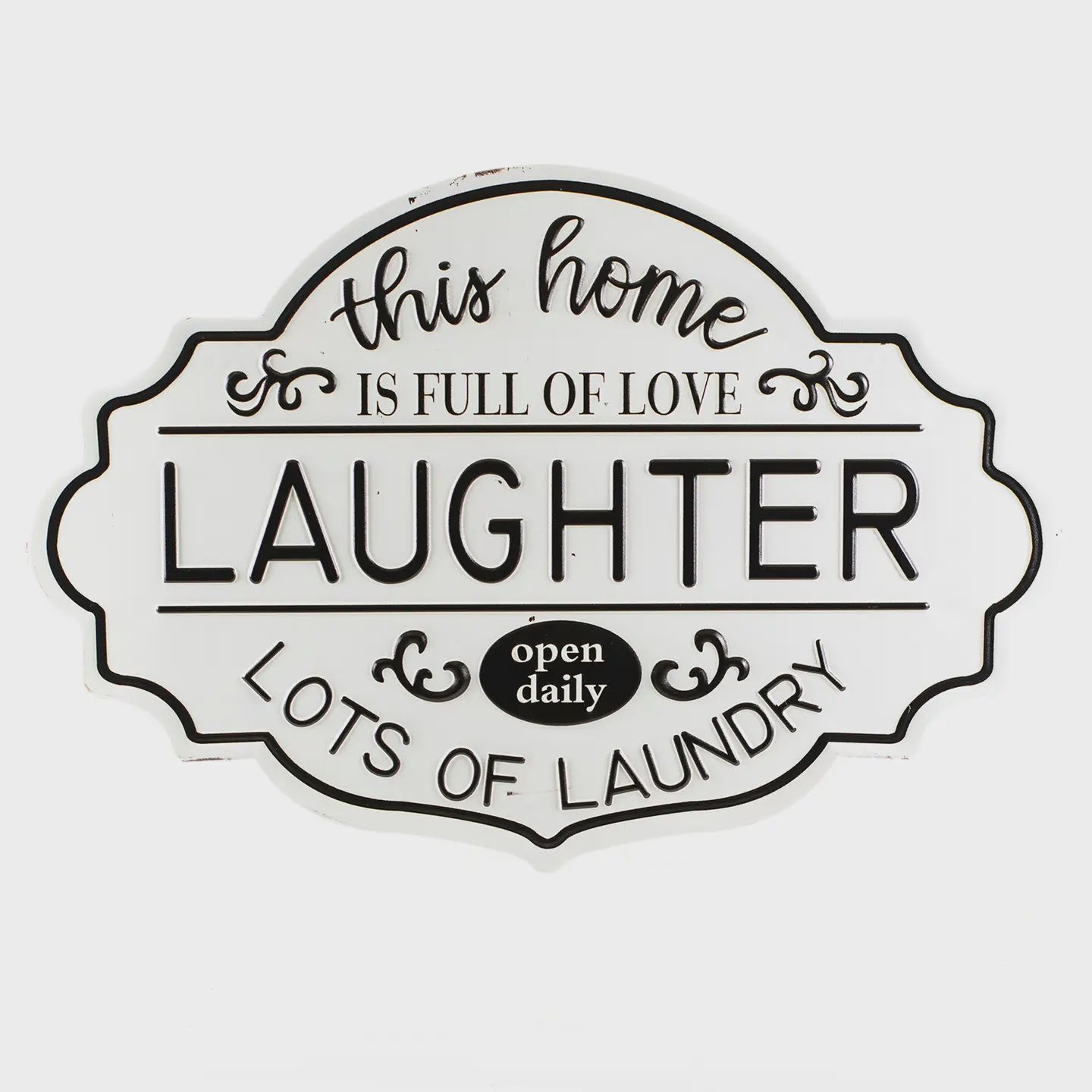 METAL LAUGHTER WALL SIGN