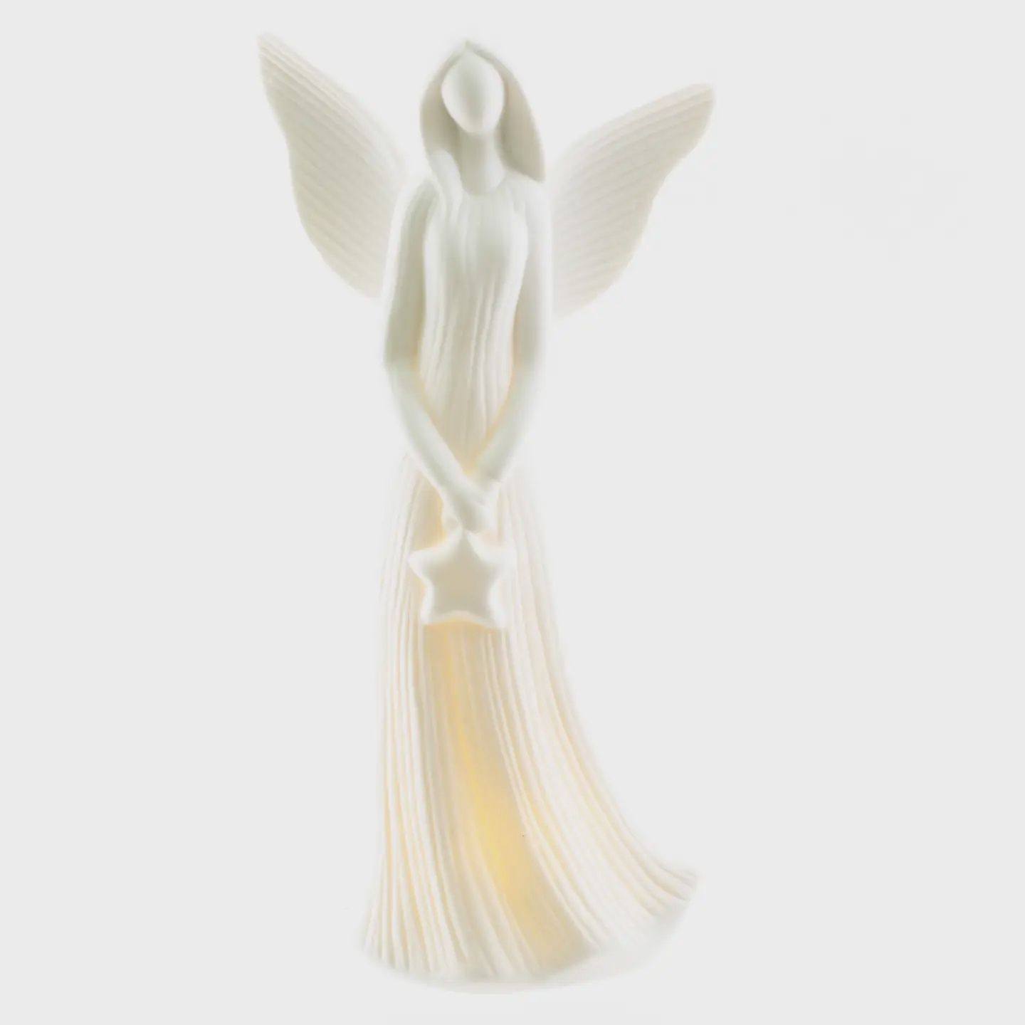 CERAMIC ANGEL WITH LIGHT