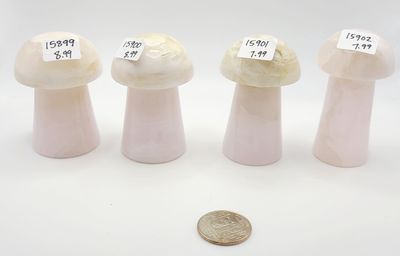 PINK MANGANO CALCITE MUSHROOM
