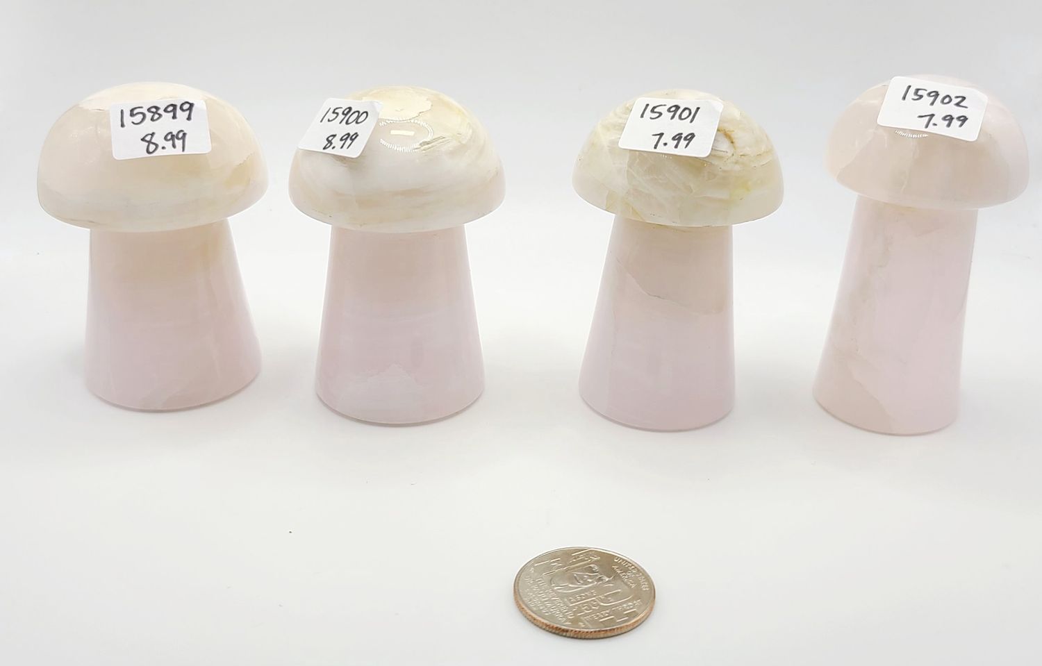 PINK MANGANO CALCITE MUSHROOM, WEIGHT: 181 GRAMS