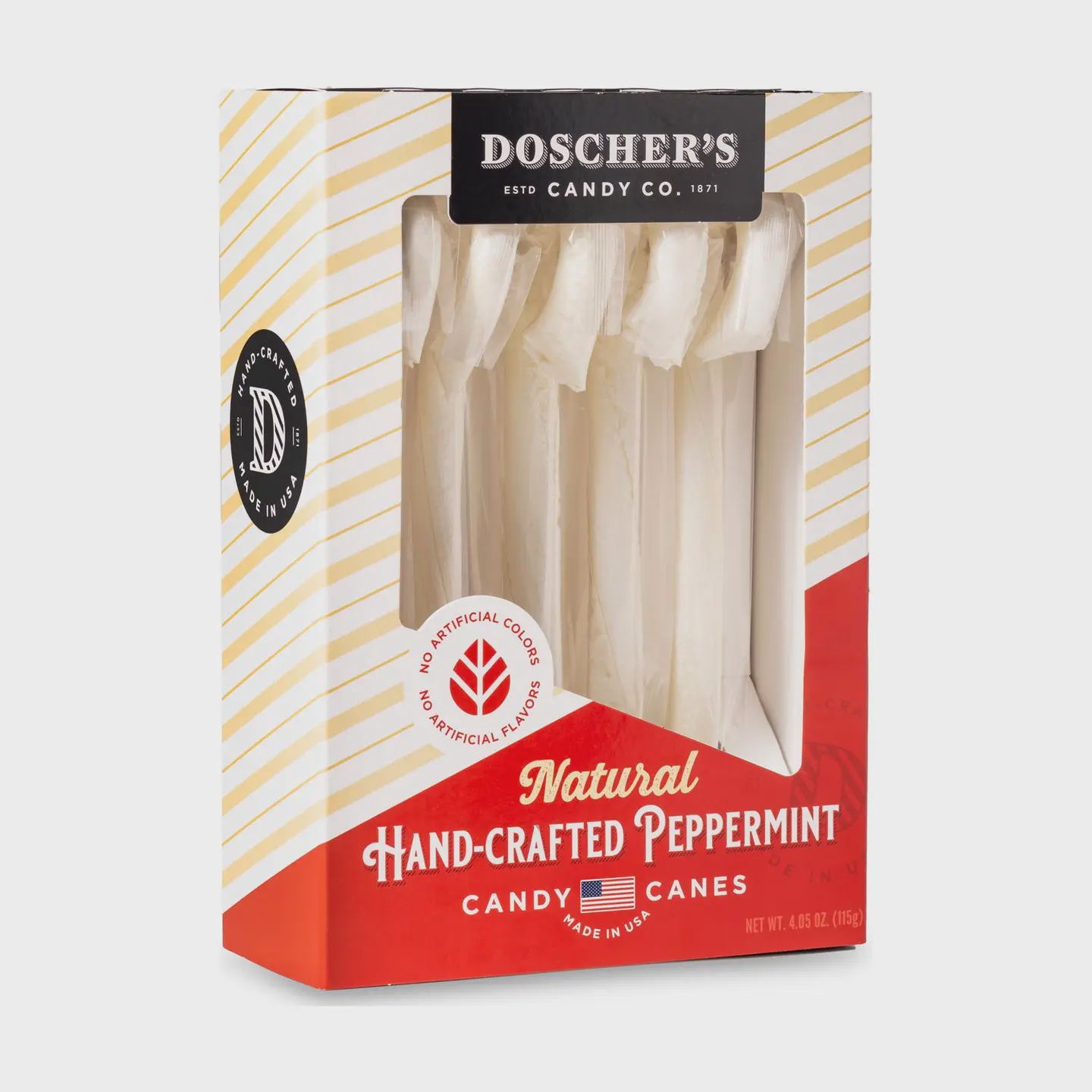 Doscher&#39;s Famous All-White Peppermint Candy Cane