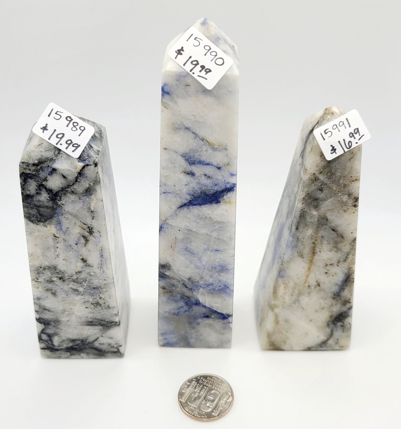 BLUE AFGHANITE TOWER, WEIGHT: 322 GRAMS