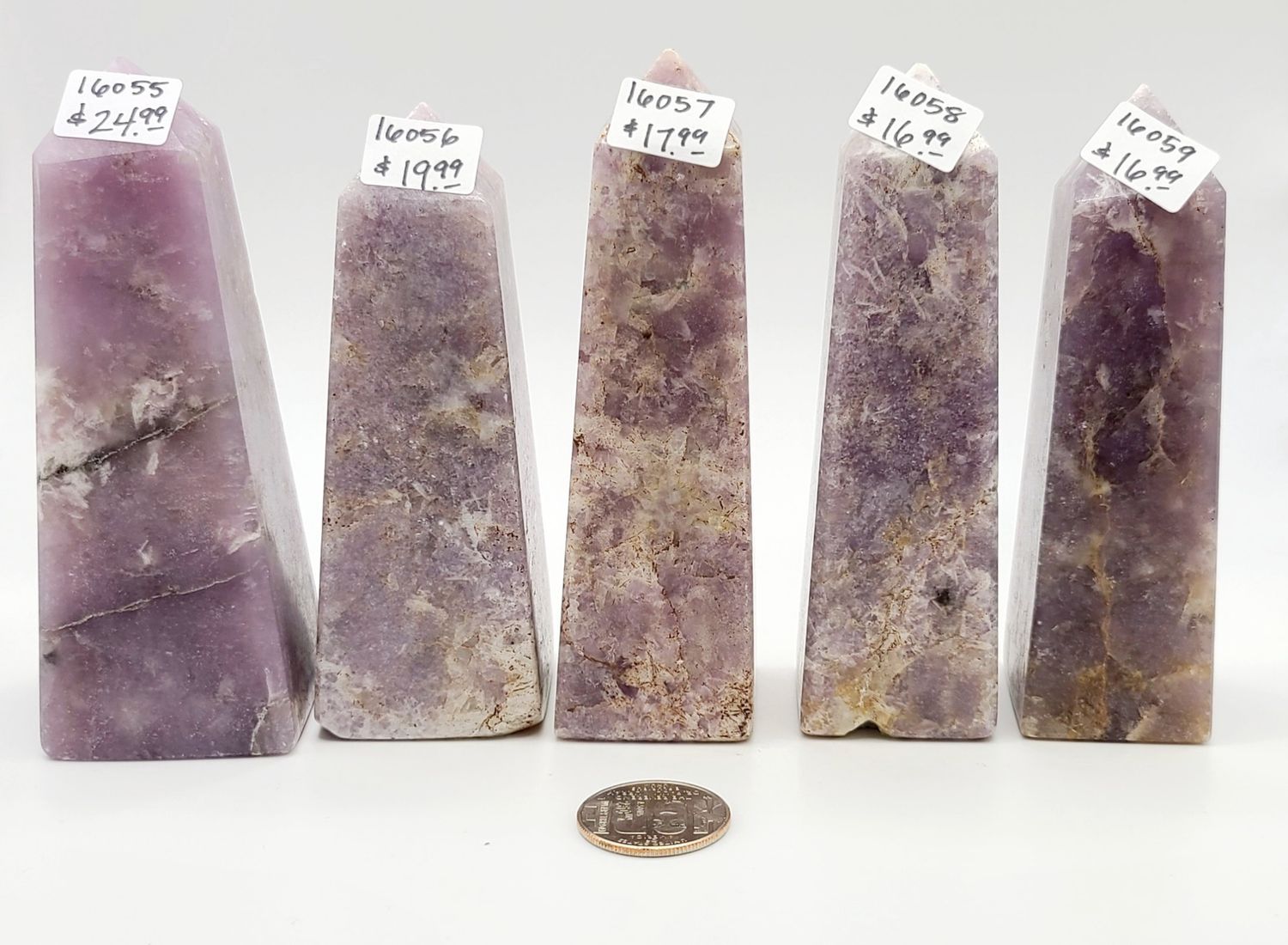 PURPLE LEPIDOLITE TOWER, WEIGHT: 352 GRAMS