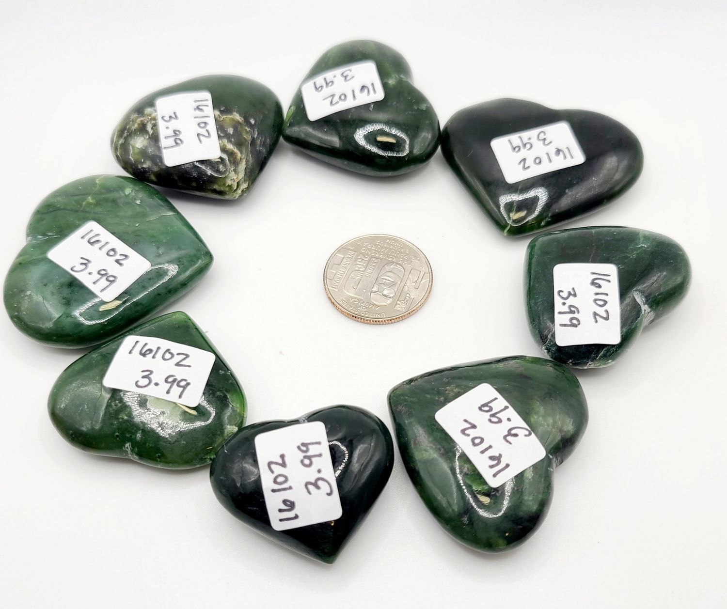 SMALL NEPHRITE JADE HEART