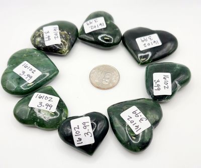 SMALL NEPHRITE JADE HEART