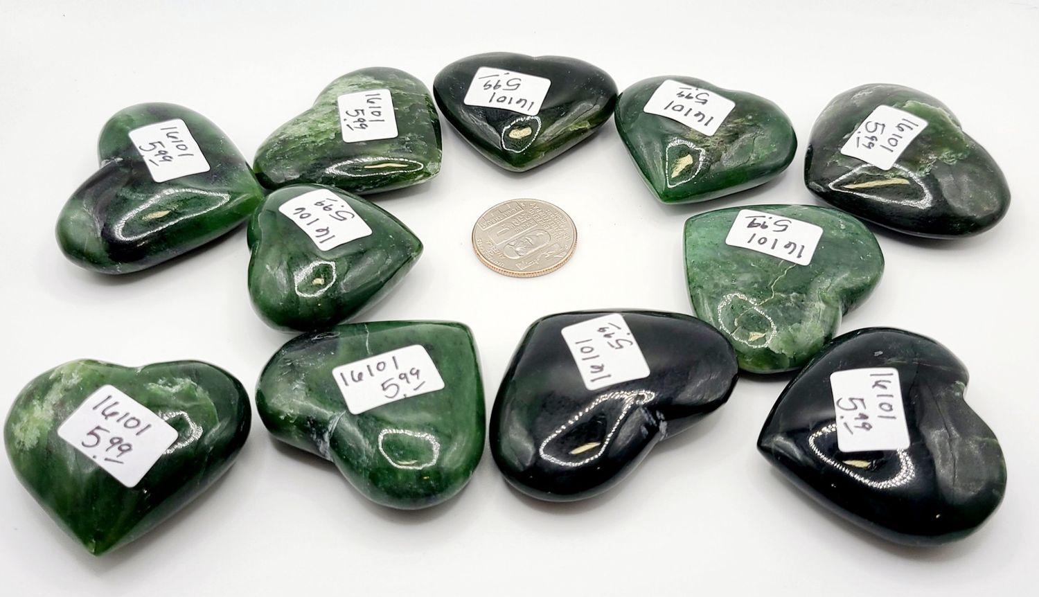 MEDIUM NEPHRITE JADE HEART
