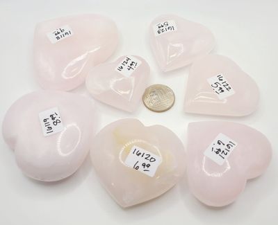 PINK MANGANO CALCITE HEART