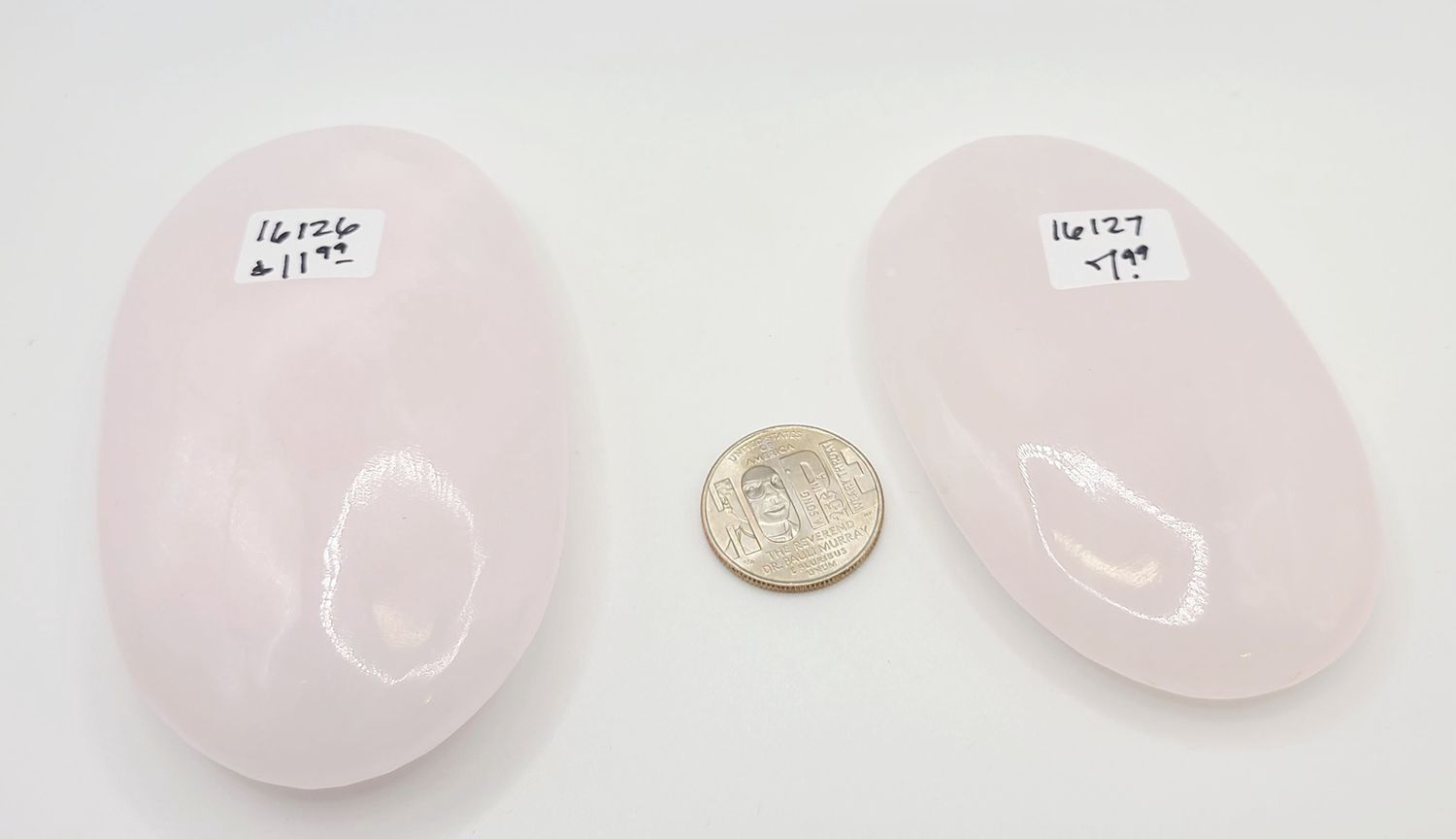 PINK MANGANO CALCITE PALM STONE, WEIGHT: 229 GRAMS
