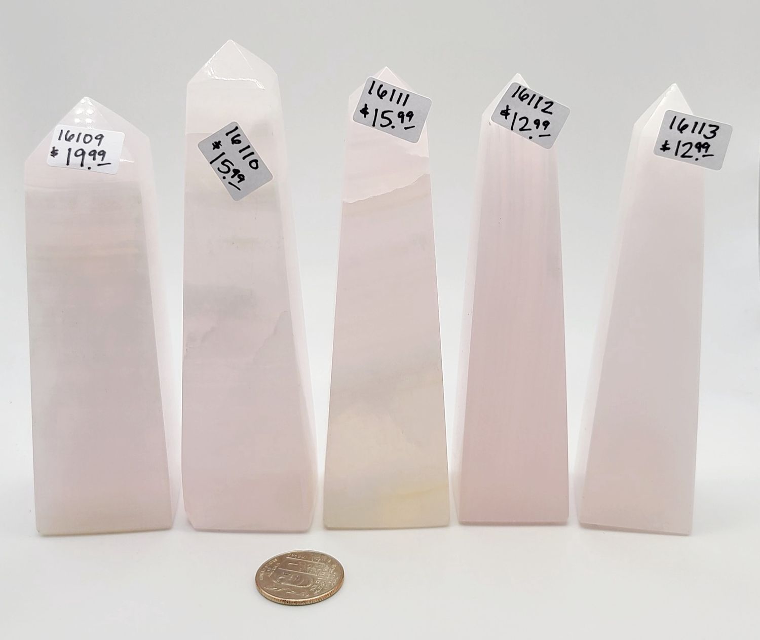 PINK MANGANO CALCITE TOWER, WEIGHT: 386 GRAMS