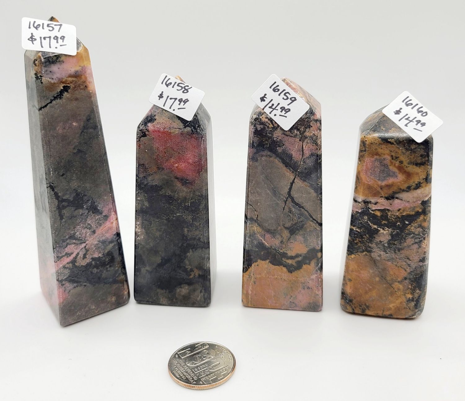 RHODONITE TOWER, WEIGHT: 281 GRAMS