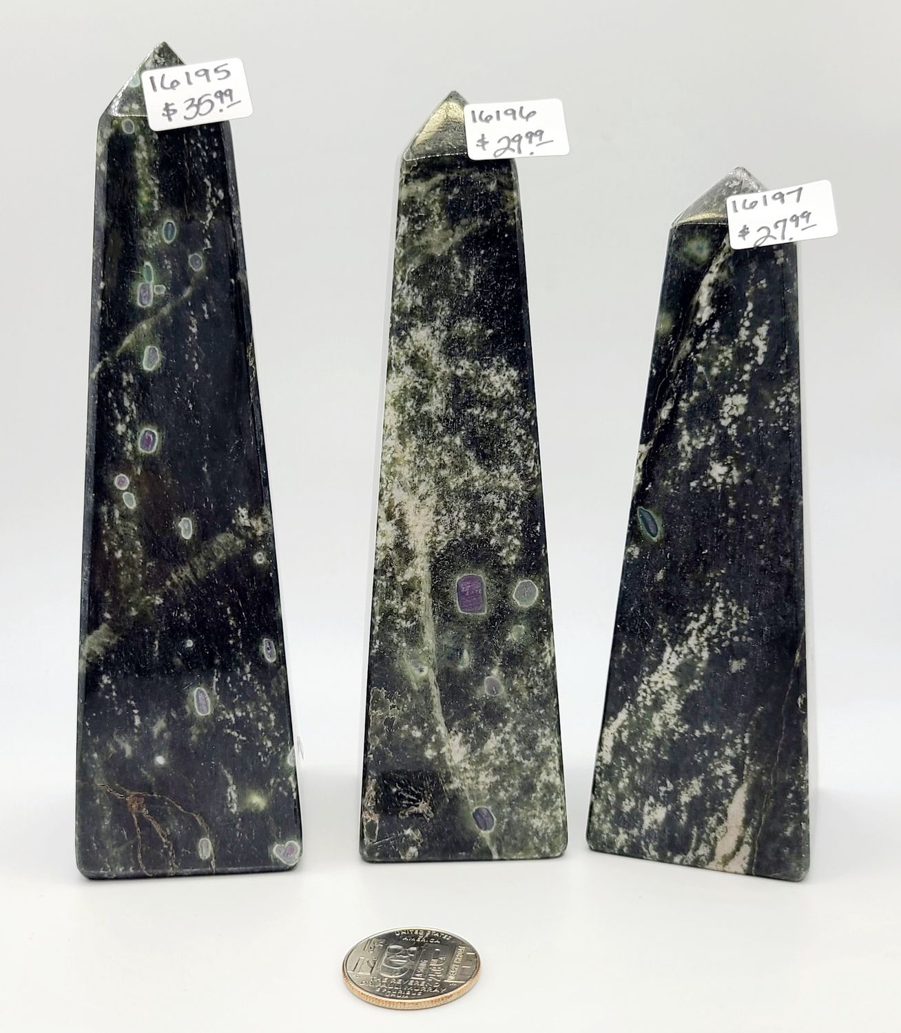 RUBY ZOISITE (ANYOLITE) TOWER, WEIGHT: 552 GRAMS