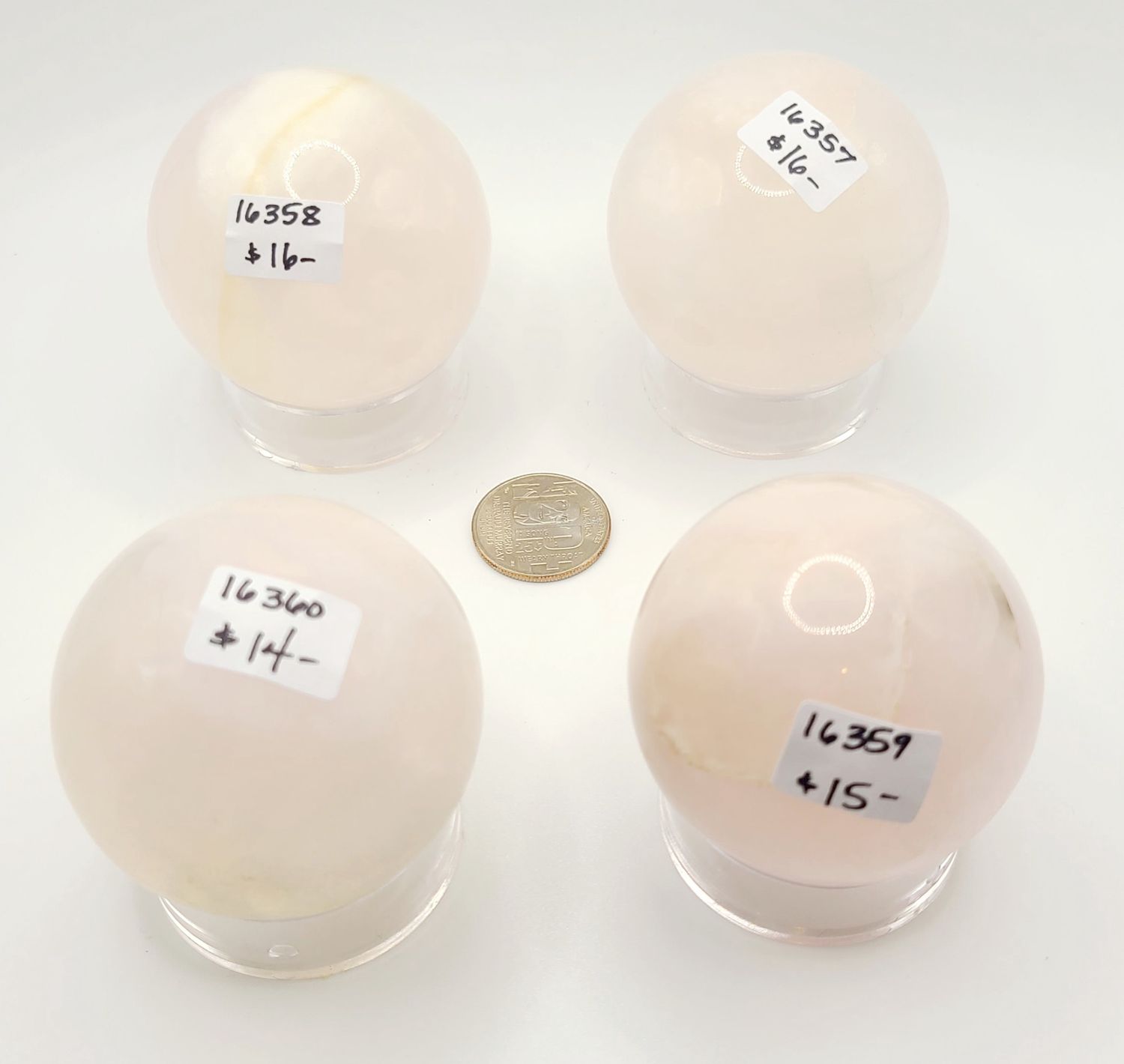 PINK CALCITE SPHERE, WEIGHT: 299 GRAMS