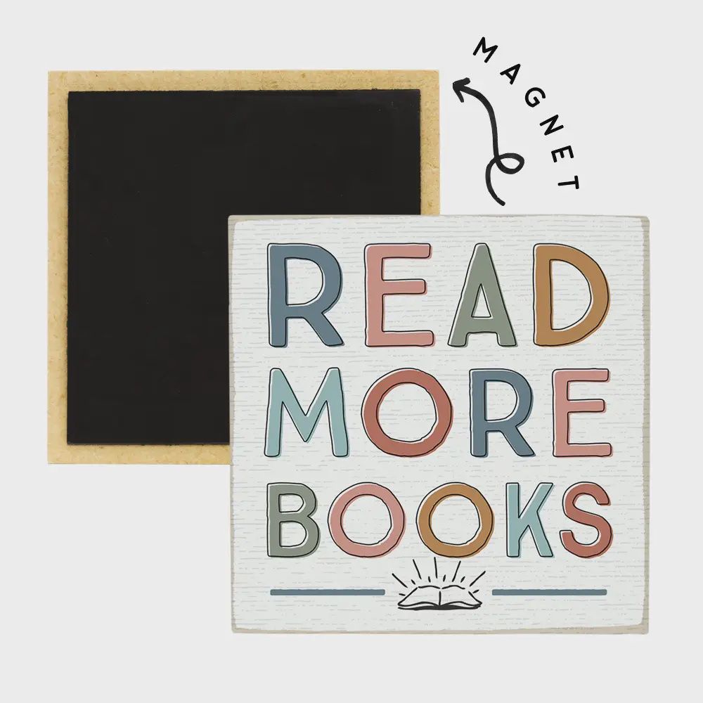 Read More Books - Square Magnet