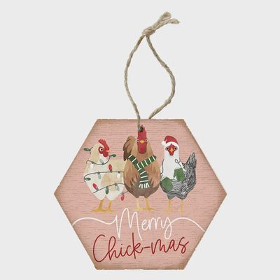Merry Chick-Mas - Honeycomb Ornament