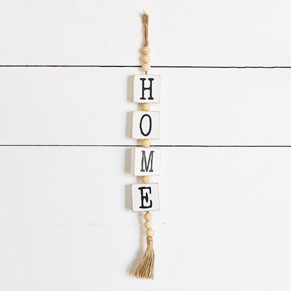 VERTICAL BLOCK HANGER WITH BEADS, TYPE: HOME