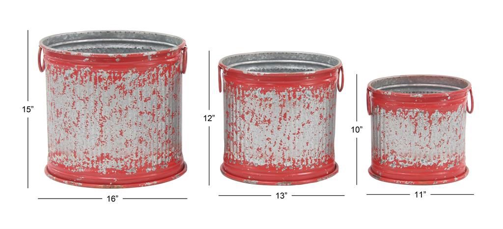 RED IRON FARMHOUSE PLANTER, Size: SM