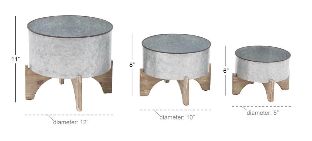 GREY IRON FARMHOUSE PLANTER, Size: SM
