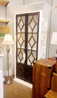 CARTHAGE UPRIGHT CABINET W/DIAMOND DOORS