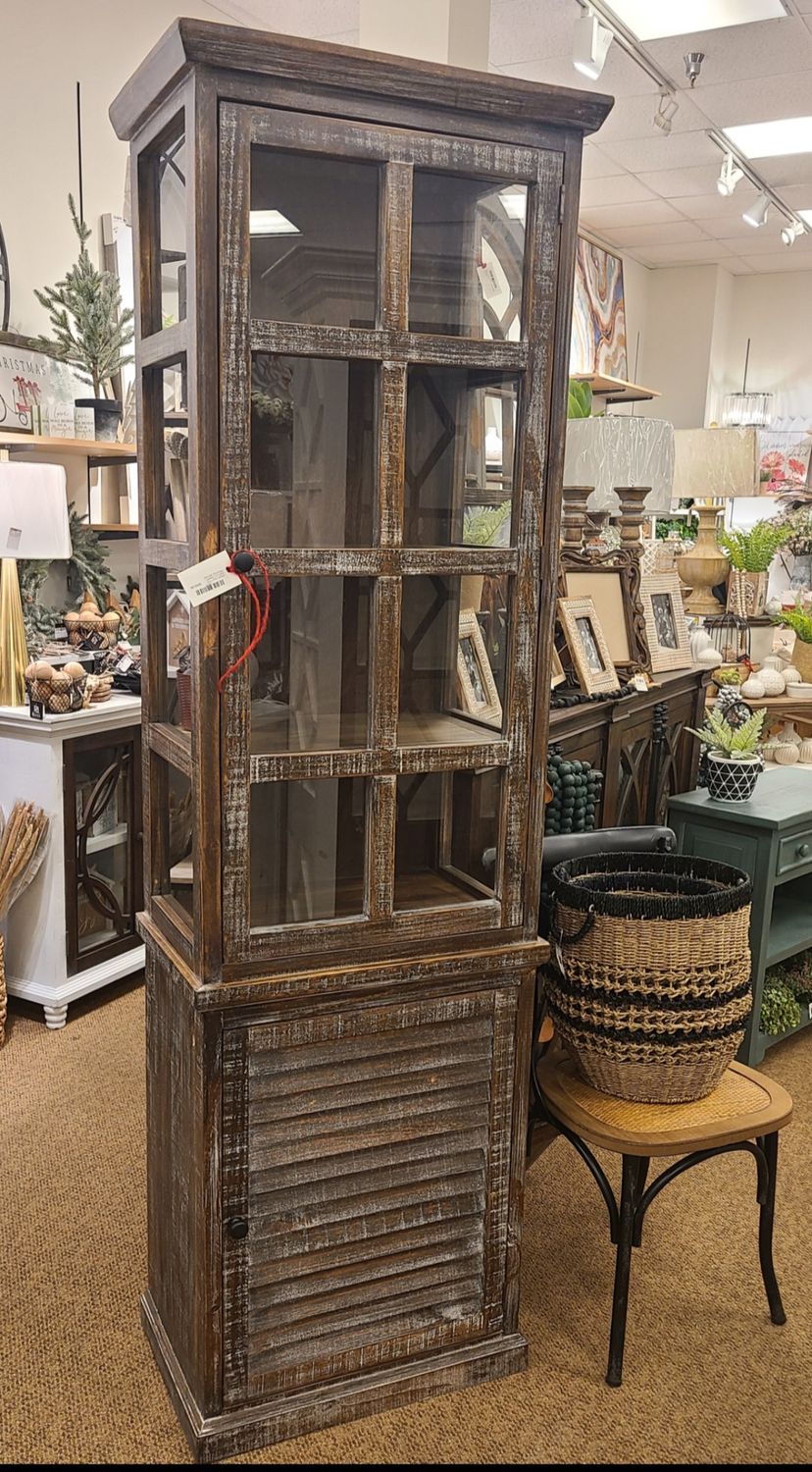 PERRY SHUTTER DISPLAY CABINET, Colour: FROSTED BROWN