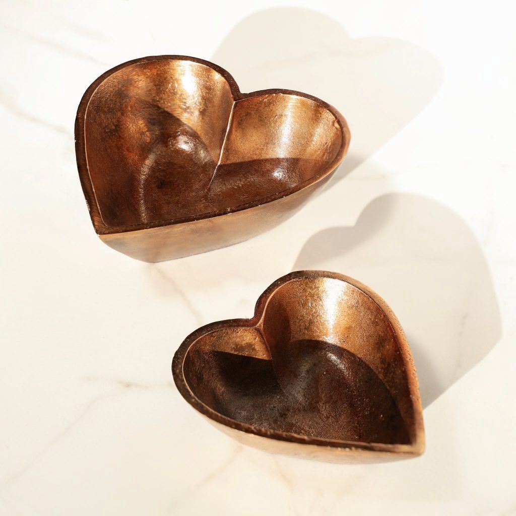 BRASS HEART BOWL, Size: SM