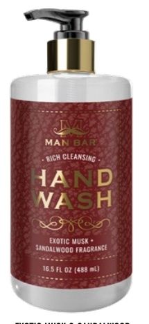 MAN BAR HAND WASH 16.5 OUNCE, FRAGRANCE: EXOTIC MUSK AND SANDALWOOD