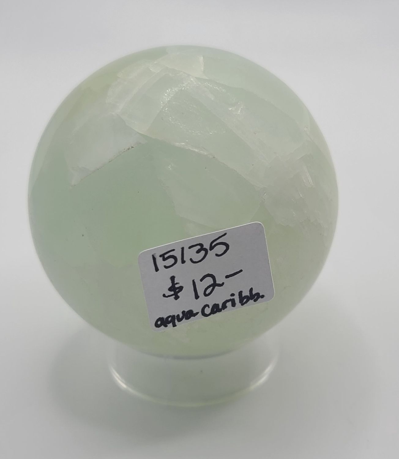 AQUA CALCITE SPHERE, Size: 15135 205 GRAM
