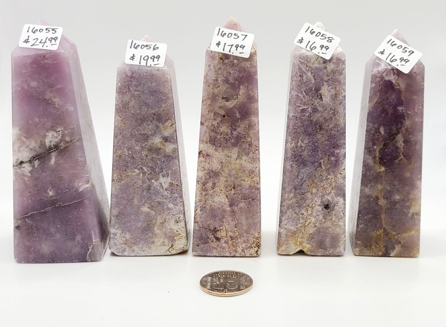 PURPLE LEPIDOLITE TOWER, WEIGHT: 352 GRAMS