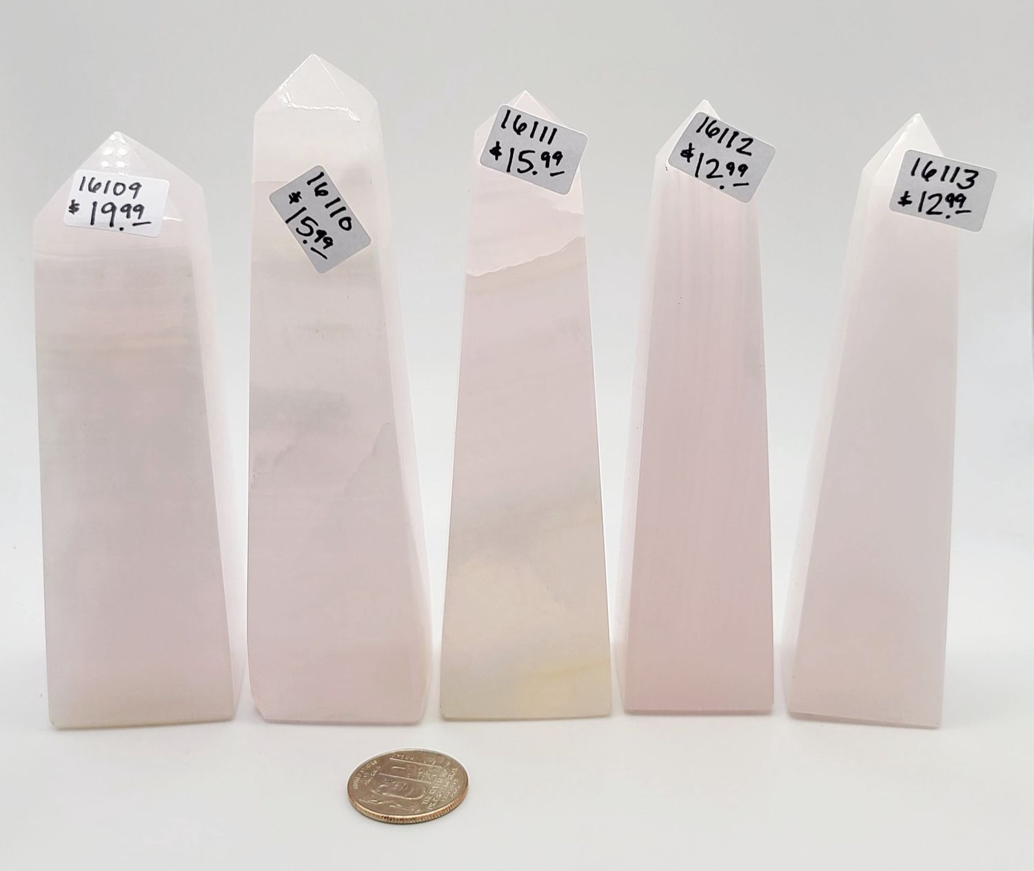 PINK MANGANO CALCITE TOWER, WEIGHT: 386 GRAMS