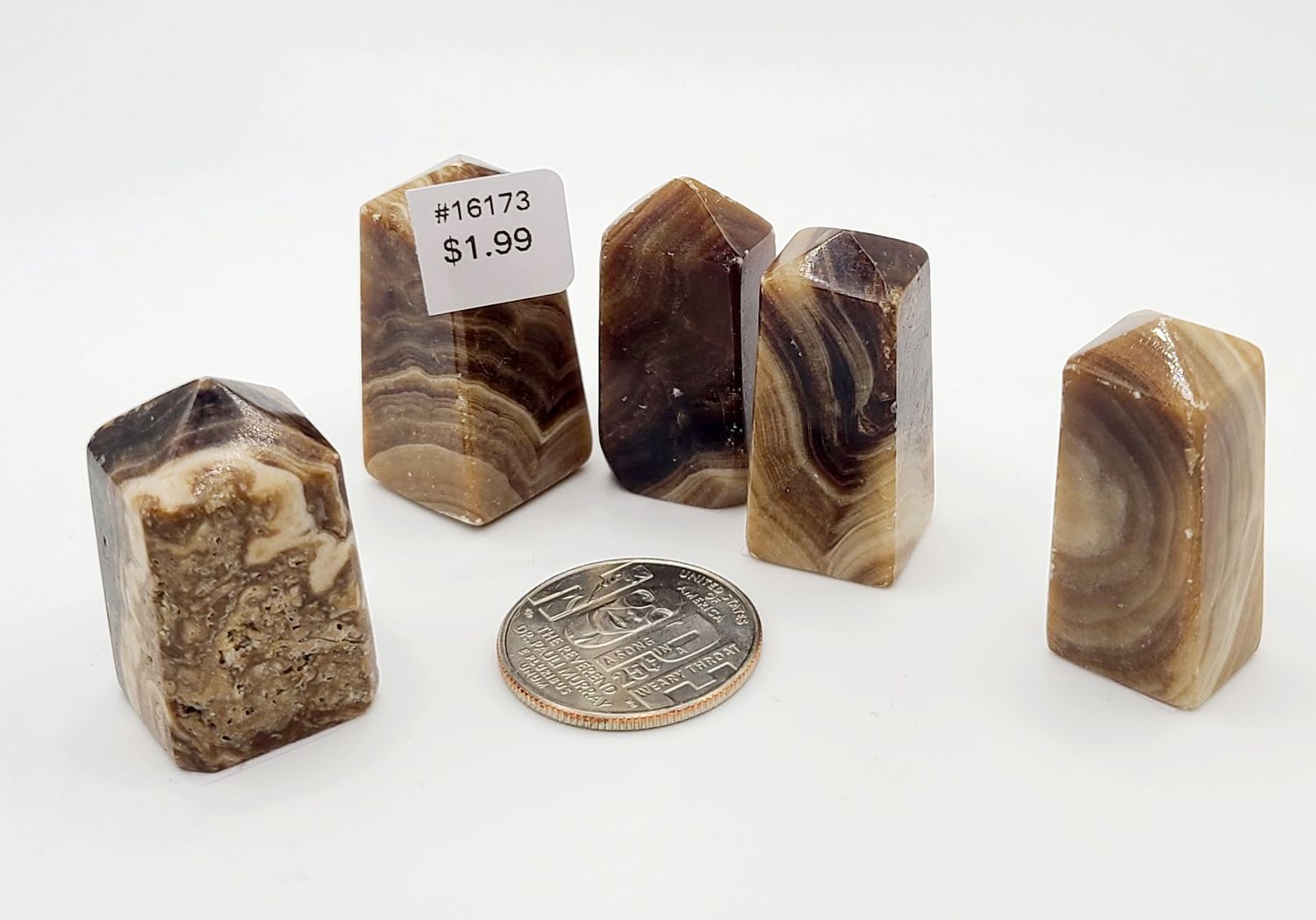 MINI CHOCOLATE CALCITE TOWER, Size: 14-23 GRAMS