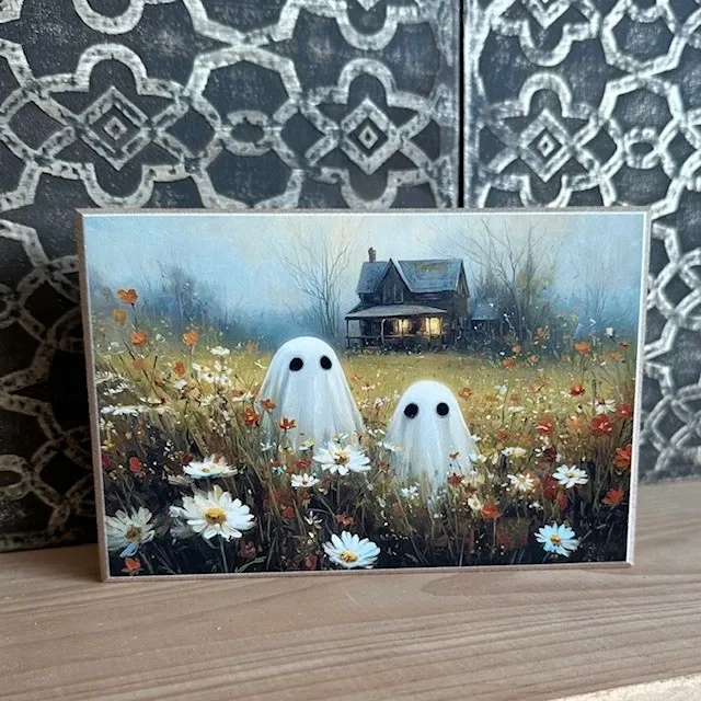 ALL GHOST WILDFLOWER FIELD 4X6 BLOCK