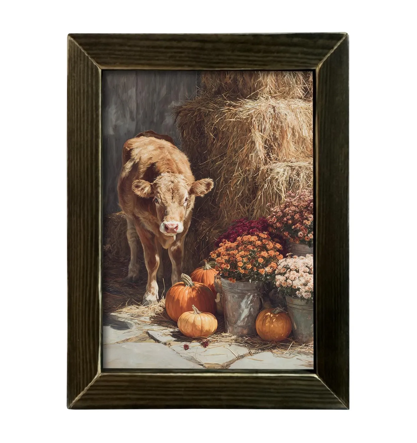 CURIOUS FALL CALF framed art