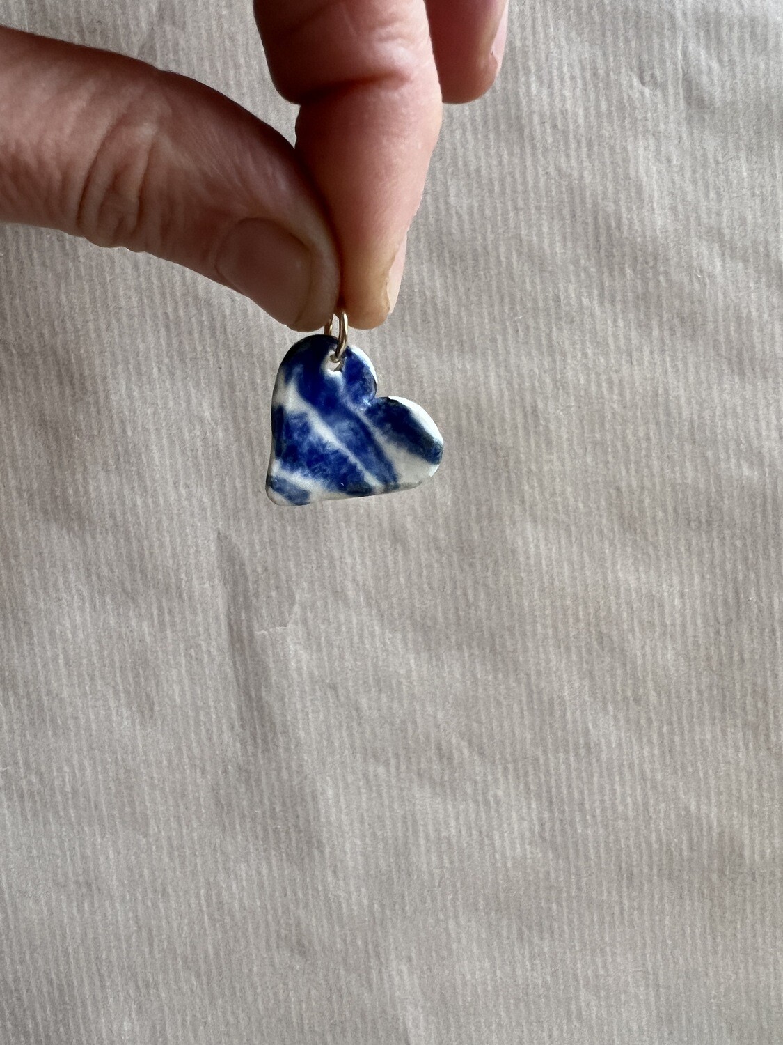 Pendentif Coeur « marinière »
