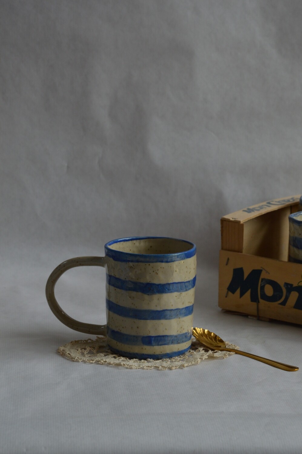 Mug XL Rayé bleu