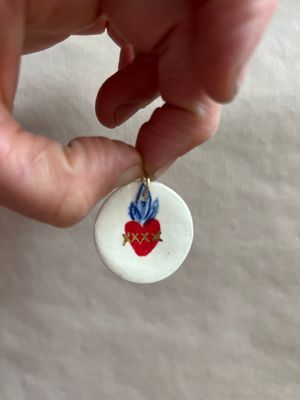 Médaillon Coeur Sacré Rouge