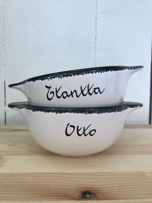 Bol &quot;La famille&quot;  - Décor &quot; Bords de Nive&quot;