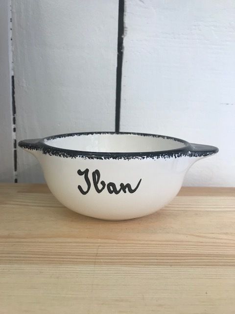 Bol à personnaliser avec un prénom  - Décor &quot; Bords de Nive&quot;