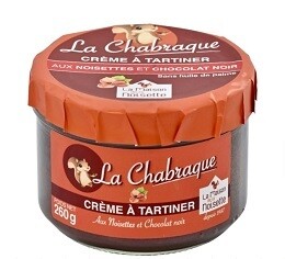 Crème à tartiner Noisette «La Chabraque» Chocolat NOIR