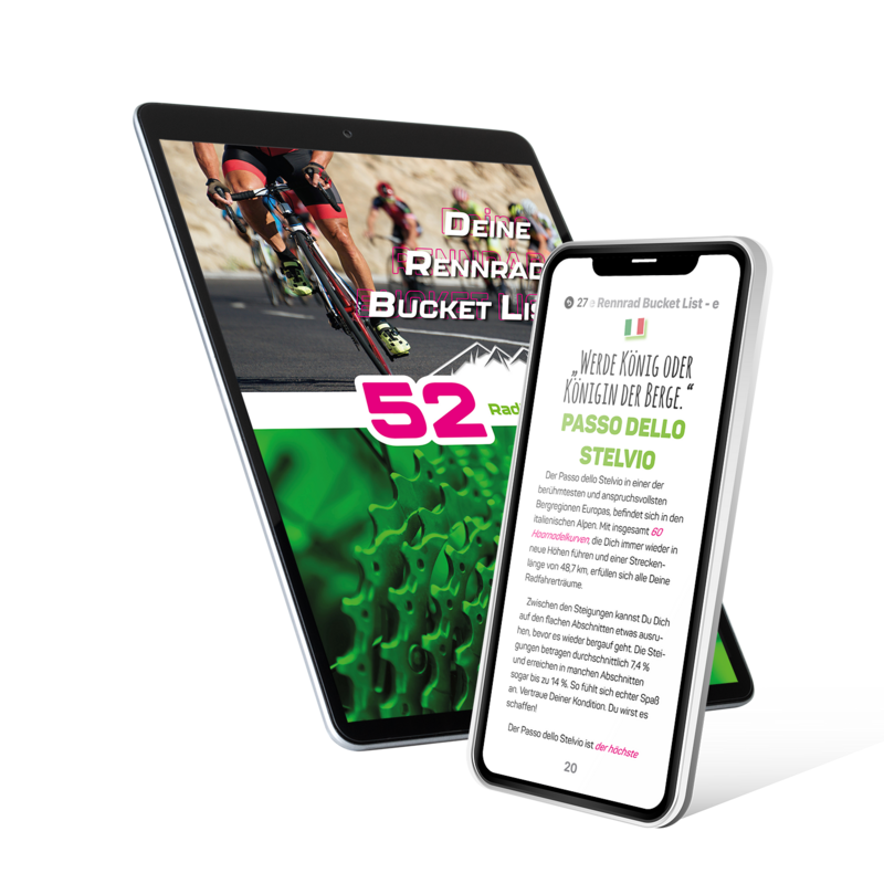 eBook "Deine Rennrad BucketList" - 52 RadHighlights in Europa