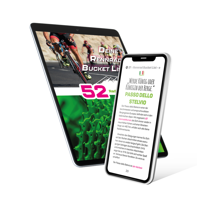 eBook "Deine Rennrad BucketList" - 52 RadHighlights in Europa