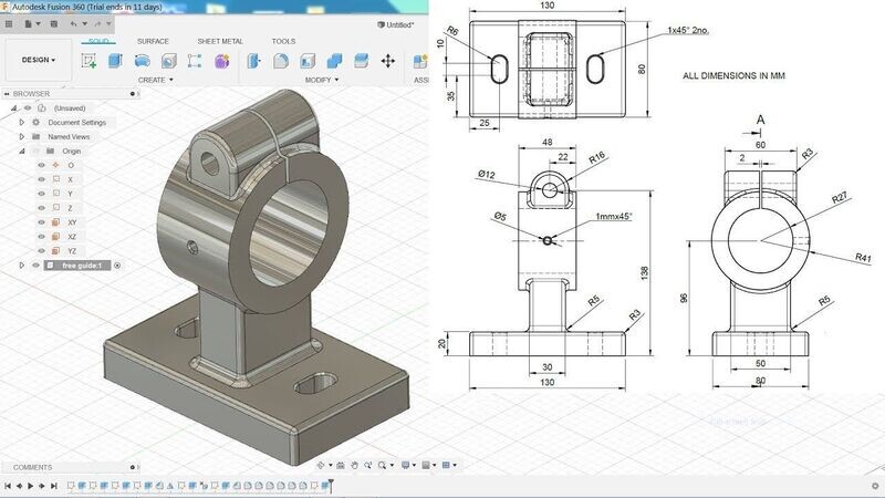 Modélisation d'une pièce simple